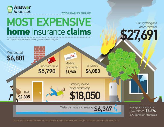 Homeowners claims expensive estimate hazard infographics wherever simplified